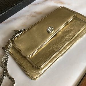 Michael Kors gold evening bag clutch